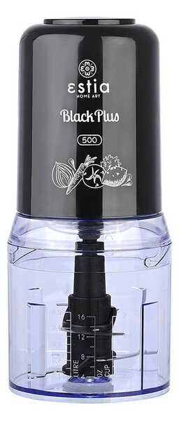 Πολυκόπτης Gusto Black Plus 400w Με Πλαστικό Δοχείο 500ml Estia