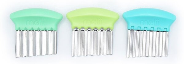 Κόπτης Λαχανικών & Φρούτων (Σετ 3τμχ) Melii Crinkle Cutters Blue MEL20000