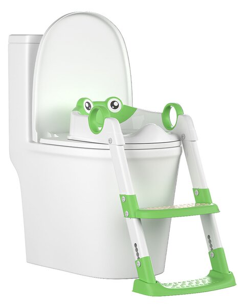 Παιδικό Κάθισμα Τουαλέτας Με Σκαλάκι Babywise Green Frog BW033