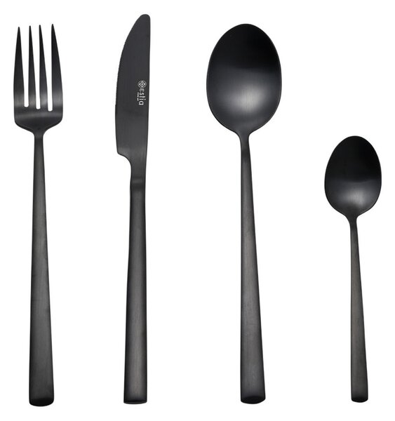 Μαχαιροπίρουνα (Σετ 24τμχ) Estia Prestige Black 01-29418