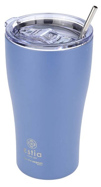 Θερμός με Καλαμάκι Coffee Mug Save The Aegean Denim Blue 500ml