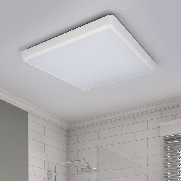 Arcchio Φωτιστικό οροφής LED Augustin, 40 x cm, λευκό, IP54, Λευκό, Μπάνιο, Πλαστικό, σύγχρονο