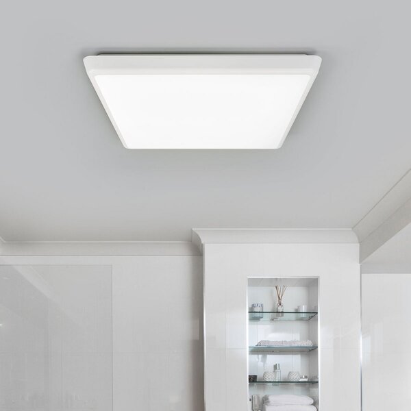 Arcchio Φωτιστικό οροφής LED Augustin, 40 x cm, λευκό, IP54, Λευκό, Μπάνιο, Πλαστικό, σύγχρονο