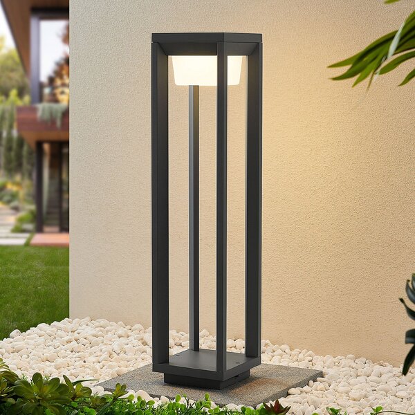 PRIOS Φωτιστικό μονοπατιών LED Prios Gamion, 60 cm, ανθρακί, μεταλλικό, IP54, Γκρι, Μέταλλο, σύγχρονο