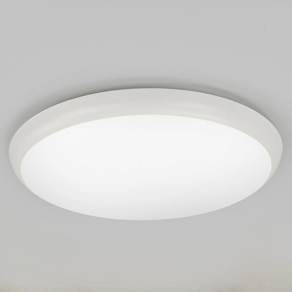 Arcchio Φωτιστικό οροφής LED Augustin, Ø 40 cm, 4.000 K, IP54, Λευκό, Μπάνιο, Πλαστικό, σύγχρονο