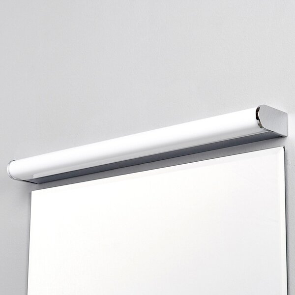 Lindby LED φωτιστικό τοίχου Philippa, στρογγυλεμένο, 58cm, χρώμιο, IP44, Μεταλλικό, Μπάνιο, Μέταλλο, σύγχρονο