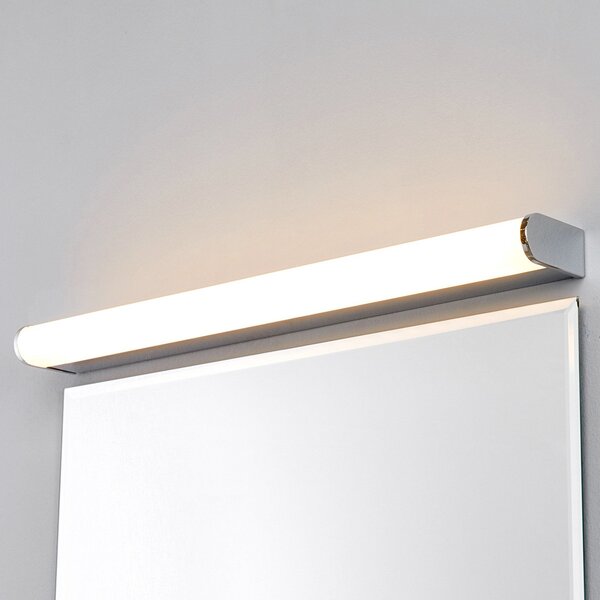 Lindby LED φωτιστικό τοίχου Philippa, στρογγυλεμένο, 58cm, χρώμιο, IP44, Μεταλλικό, Μπάνιο, Μέταλλο, σύγχρονο
