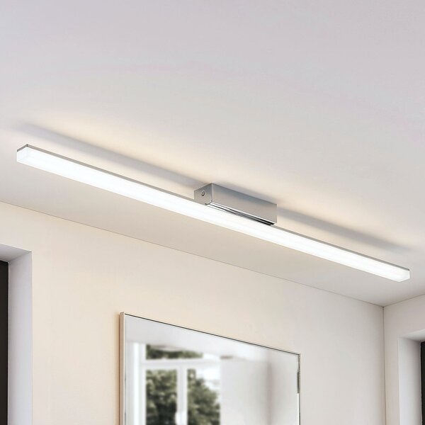 Lindby LED φωτιστικό οροφής μπάνιου Levke, 116 cm, dimmable, IP44, ρυθμιζόμενος, Λευκό, Μπάνιο, Πλαστικό, σύγχρονο
