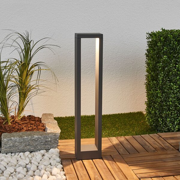 Lucande Λαμπτήρας προβολής LED Jupp, σετ 4 τεμαχίων, 60 cm, ανθρακί, IP54, Μαύρο, Αλουμίνιο, σύγχρονο