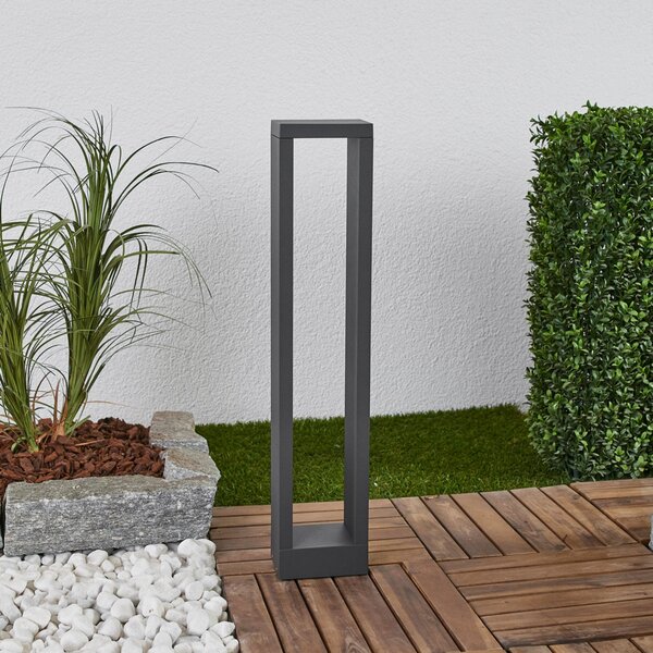 Lucande Λαμπτήρας προβολής LED Jupp, σετ 4 τεμαχίων, 60 cm, ανθρακί, IP54, Μαύρο, Αλουμίνιο, σύγχρονο