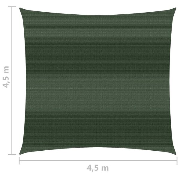 Πανί Σκίασης Σκούρο Πράσινο 4,5 x 4,5 μ. από HDPE 160 γρ./μ² - Πράσινο