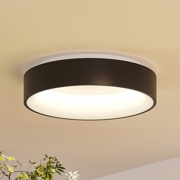 Arcchio Φωτιστικό οροφής LED Aleksi, Ø 45cm, μαύρο, μέταλλο, CCT, ρυθμιζόμενος, Μαύρο, Κουζίνα, Μέταλλο, σύγχρονο