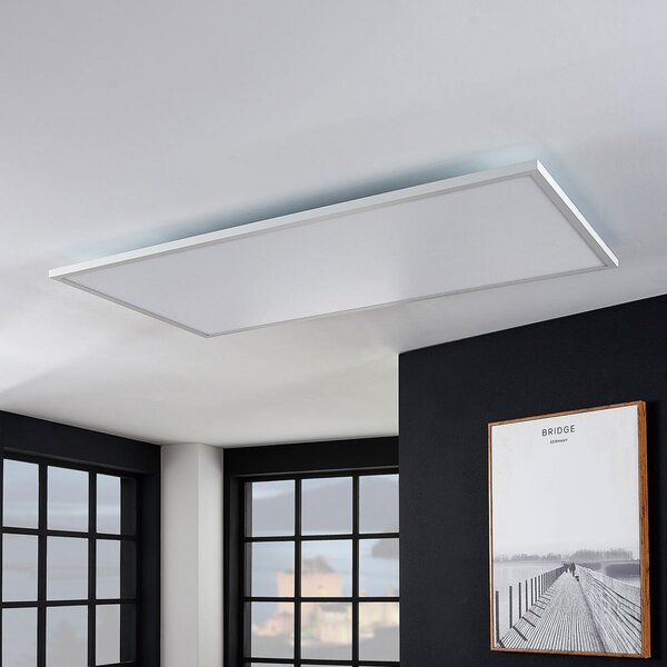 Arcchio LED πάνελ Brenda, 120 x 60 cm, CCT, τηλεχειριστήριο, ρυθμιζόμενος, Λευκό, Σαλόνι / τραπεζαρία, Πλαστικό, σύγχρονο