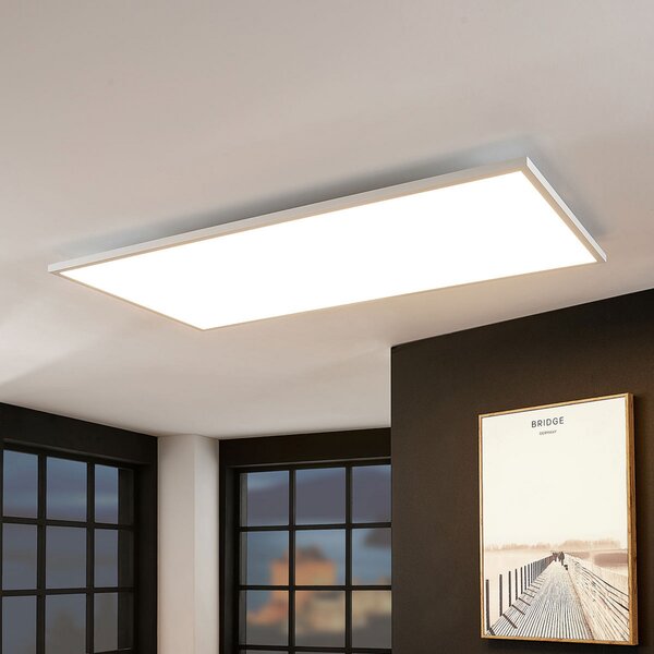 Arcchio LED πάνελ Brenda, 120 x 60 cm, CCT, τηλεχειριστήριο, ρυθμιζόμενος, Λευκό, Σαλόνι / τραπεζαρία, Πλαστικό, σύγχρονο
