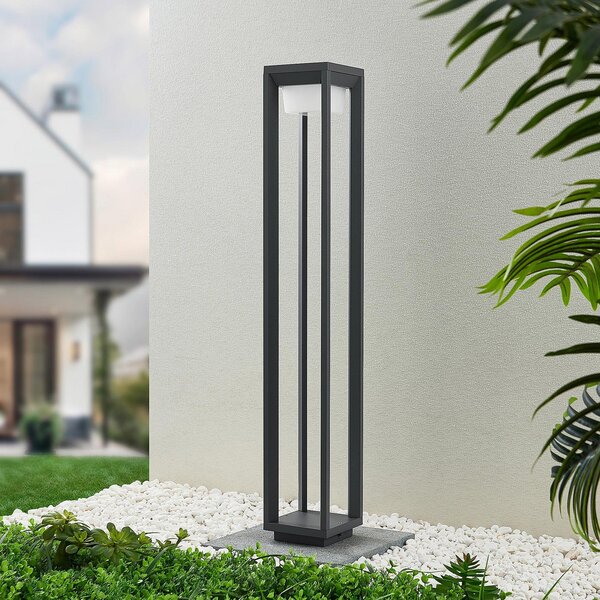 PRIOS Φωτιστικό μονοπατιών LED Prios Gamion, 90 cm, ανθρακί, μεταλλικό, IP54, Γκρι, Μέταλλο, σύγχρονο