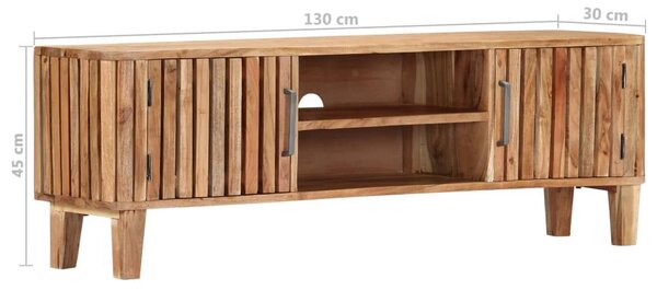 Έπιπλο Τηλεόρασης 130 x 30 x 45 εκ. από Μασίφ Ξύλο Ακακίας - Καφέ