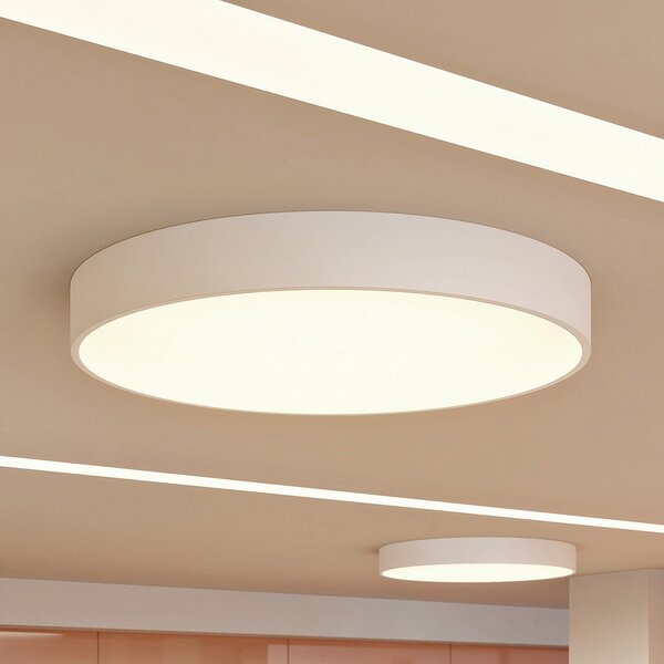 Arcchio Φωτιστικό οροφής LED Noabelle, Ø 80 cm, λευκό, μέταλλο, ρυθμιζόμενος, Λευκό, Κουζίνα, Μέταλλο, σύγχρονο