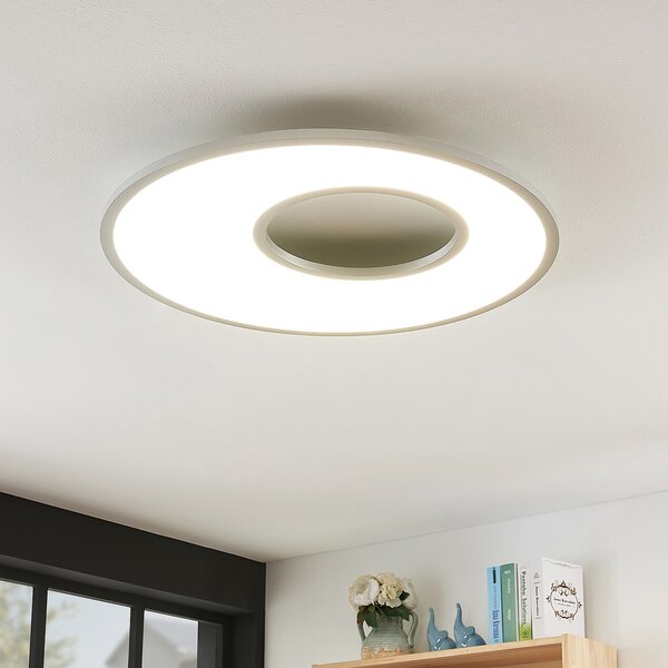 Lucande Φωτιστικό οροφής Durun LED, dimmable, CCT, στρογγυλό, 60 cm, ρυθμιζόμενος, Μεταλλικό, Κουζίνα, Πλαστικό, σύγχρονο