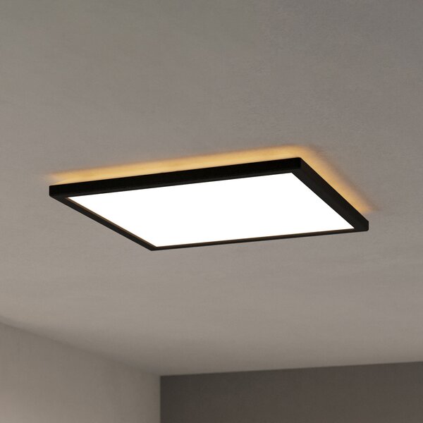 EGLO connect LED φωτιστικό οροφής Rovito-Z, μαύρο, 39 x cm, ρυθμιζόμενος, Μαύρο, Σαλόνι / τραπεζαρία, Πλαστικό