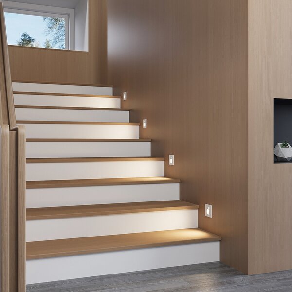 Arcchio Φωτιστικό εσοχής LED Neru, 7 cm, λευκό, γωνιακό, αισθητήρας, Λευκό, Σαλόνι / τραπεζαρία, Μέταλλο, σύγχρονο, Γωνιακά φωτιστικά