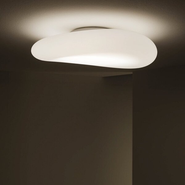 Stilnovo Φωτιστικό οροφής LED Mr. Magoo, DALI, 76 cm, ρυθμιζόμενος, Λευκό, Σαλόνι / τραπεζαρία, Πλαστικό, σύγχρονο