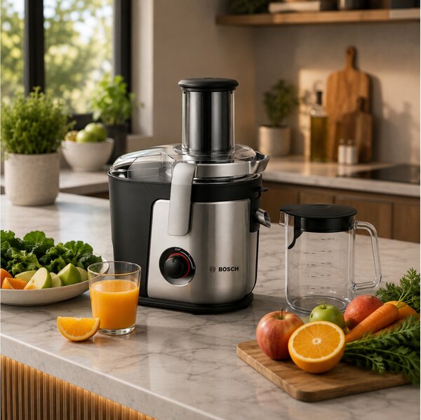 Αποχυμωτής Bosch VitaJuice 4 με ισχύ 1000W, 2 ταχύτητες και χωρητικότητα 1.5L - Silver/Black