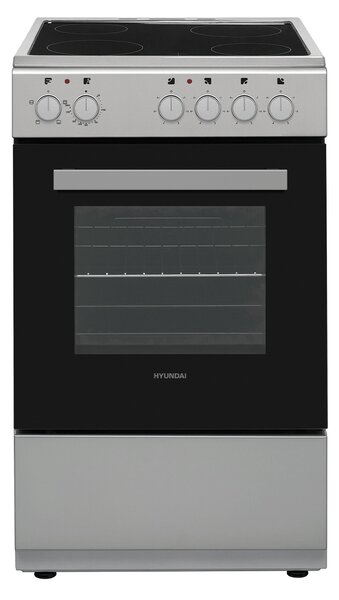 Κουζίνα Hyundai HCVC26V-5650V/S με ηλεκτρικό φούρνο, κεραμικές εστίες, χωρητικότητα φούρνου 55L, 5 λειτουργίες ψησίματος και ενεργειακή κλάση Α