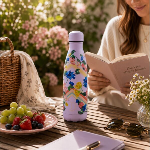 Μπουκάλι Θερμός Original Floral Chilly's με χωρητικότητα 500ml και διατήρηση θερμοκρασίας 12h ζεστό / 24h κρύο - Graphic Garden