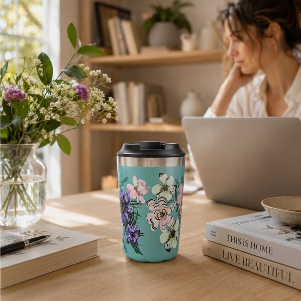 Ποτήρι Θερμός Original Emma Bridgewater Chilly's με χωρητικότητα 340ml και διατήρηση θερμοκρασίας 6h ζεστό - Feathered Florals