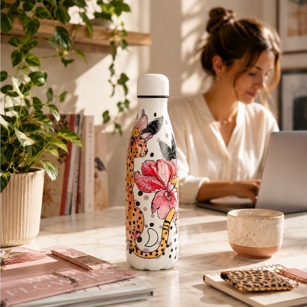Μπουκάλι Θερμός Tropical Chilly's με χωρητικότητα 500ml και διατήρηση θερμοκρασίας 12h ζεστό / 24h κρύο - Cheetah Jungle