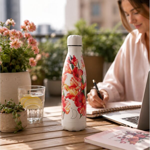 Μπουκάλι Θερμός Original Emma Bridgewater Chilly's με χωρητικότητα 500ml και διατήρηση θερμοκρασίας 12h ζεστό / 24h κρύο - Golden Hour