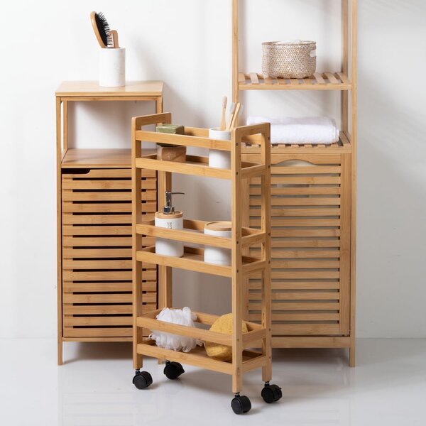 Τρόλεϊ/Ραφιέρα 3 Θέσεων (36x15x74.5) F-V Bamboo 174521