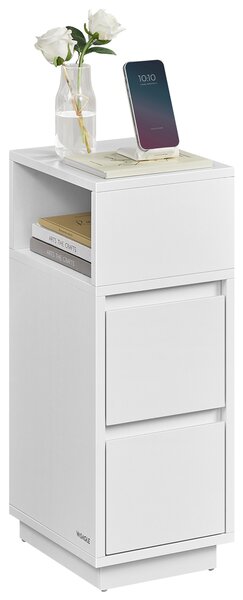Κομοδίνο Με 2 Συρτάρια & Ράφι (30x25x65) Vasagle LET656W01V2