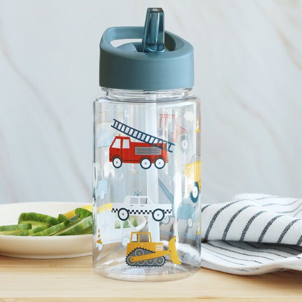Παγούρι 450ml Με Καλαμάκι Α Little Lovely Company Vehicles DBVEBU62