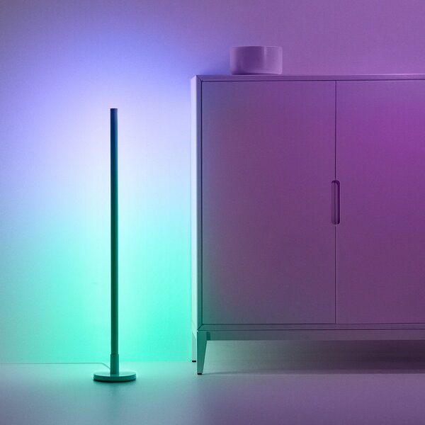 WiZ LED-Stehleuchte Pole, Tunable White and Color, ρυθμιζόμενος, Λευκό, Σαλόνι / τραπεζαρία, Πλαστικό, σύγχρονο