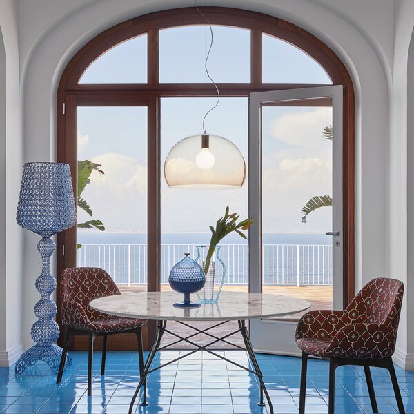 Kartell FL/Y κρεμαστό φωτιστικό, Ø 52 cm, καφέ, ρυθμιζόμενος, Καφέ / Σκουριάς, Σαλόνι / τραπεζαρία, Πλαστικό, σχεδιασμός