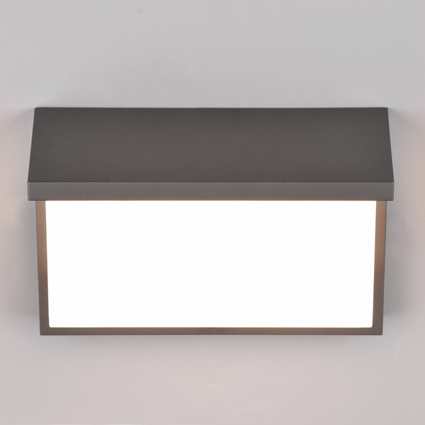 Trio Lighting Εξωτερικό φωτιστικό τοίχου LED Nestos, αισθητήρας κίνησης, IP54, Μαύρο, Μέταλλο, σύγχρονο