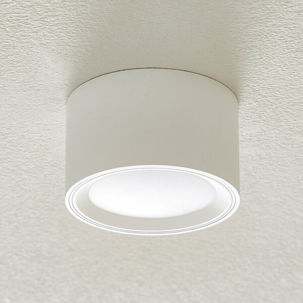 Nordlux Φωτιστικό οροφής LED Fallon, ύψος 6 cm, ρυθμιζόμενος, Λευκό, Σαλόνι / τραπεζαρία, Μέταλλο, σύγχρονο