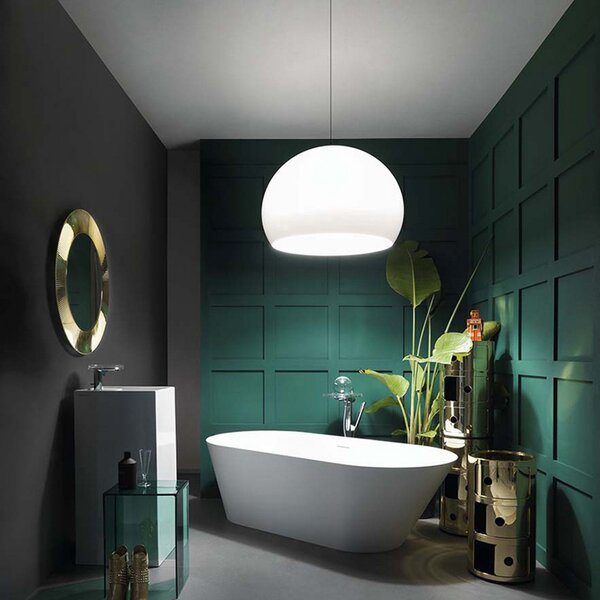 Kartell FL/Y - Κρεμαστό φωτιστικό LED, λευκό γυαλιστερό, ρυθμιζόμενος, Λευκό, Σαλόνι / τραπεζαρία, Πλαστικό, σχεδιασμός