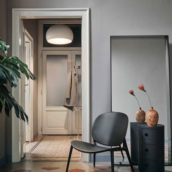 Kartell FL/Y - Κρεμαστό φωτιστικό LED, λευκό γυαλιστερό, ρυθμιζόμενος, Λευκό, Σαλόνι / τραπεζαρία, Πλαστικό, σχεδιασμός