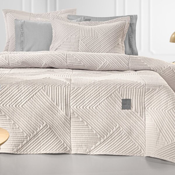 Κουβερλί King Size (250x240) + Διακοσμητική Μαξιλαροθήκη Guy Laroche Ziana Natural