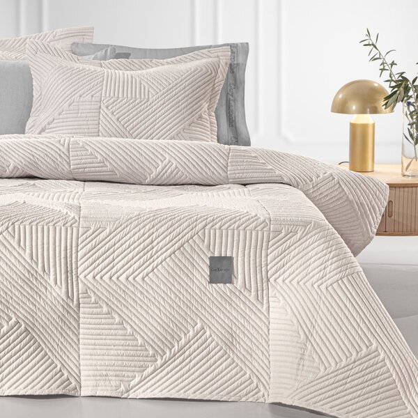 Κουβερλί King Size (250x240) + Διακοσμητική Μαξιλαροθήκη Guy Laroche Ziana Natural