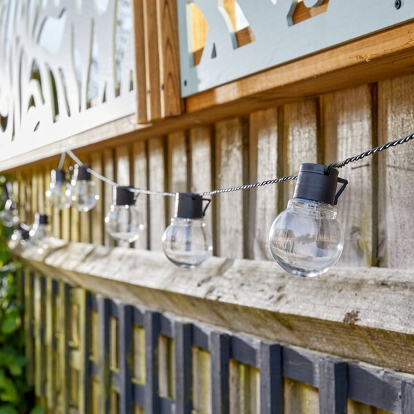 SMART GARDEN Φωτιστική αλυσίδα LED με ηλιακή τροφοδοσία GloBulb, 40 λαμπτήρες, IP44, Διαφανές, Πλαστικό