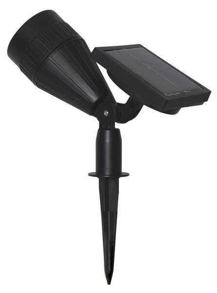 STAR TRADING Powerspot LED ηλιακό φως, ρυθμιζόμενο φακό, Μαύρο, Πλαστικό, Υπαίθριος προβολέας / ακίδα εδάφους