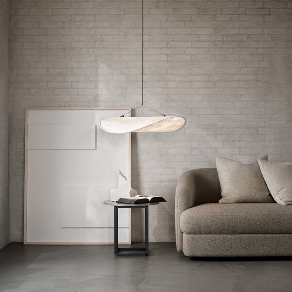 New Works Φωτιστικό οροφής LED Tense της Works, Ø 70 cm, λευκό, ρυθμιζόμενος, Λευκό, Σαλόνι / τραπεζαρία, Πλαστικό, σχεδιασμός
