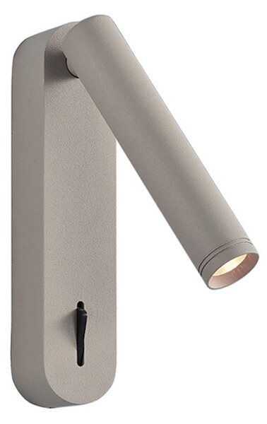 Viokef LED φωτιστικό τοίχου Abriel, μπεζ χρώμα, προεξοχή 16 cm, μέταλλο, Μπεζ, Σαλόνι / τραπεζαρία, Μέταλλο, σύγχρονο, Φως ανάγνωσης