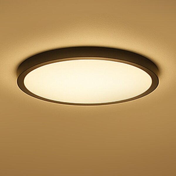 Calex Smart LED οροφής HALO Ø 40cm μαύρο IP54 RGB CCT, ρυθμιζόμενος, Μαύρο, Σαλόνι / τραπεζαρία, Πλαστικό, σύγχρονο