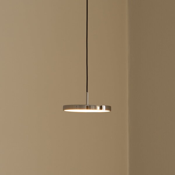UMAGE LED κρεμαστό φωτιστικό Asteria Micro, γυαλισμένος χάλυβας, Ø 15 cm, ρυθμιζόμενος, Μεταλλικό, Σαλόνι / τραπεζαρία, Μέταλλο, σχεδιασμός