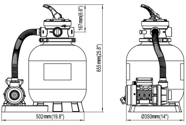 Αντλίες/Φίλτρα Άμμου 2 τεμ. 600 W 17000 Λίτρα / Ώρα