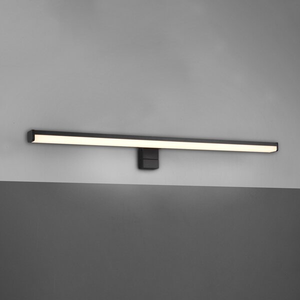 Trio Lighting Φωτιστικό τοίχου Lino LED, μαύρο ματ/λευκό, Μαύρο, Μπάνιο, Μέταλλο, σύγχρονο